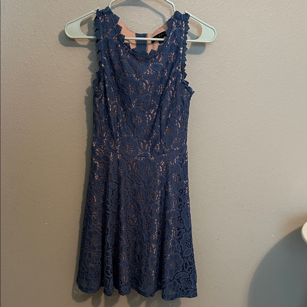 City Studio Navy Lace Mini Dress